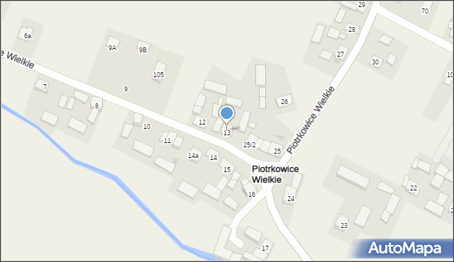 Piotrkowice Wielkie, Piotrkowice Wielkie, 13, mapa Piotrkowice Wielkie