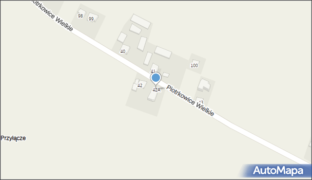 Piotrkowice Wielkie, Piotrkowice Wielkie, 42A, mapa Piotrkowice Wielkie