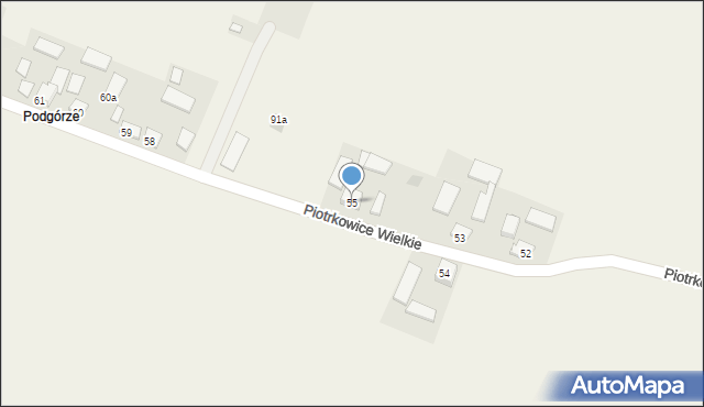 Piotrkowice Wielkie, Piotrkowice Wielkie, 55, mapa Piotrkowice Wielkie