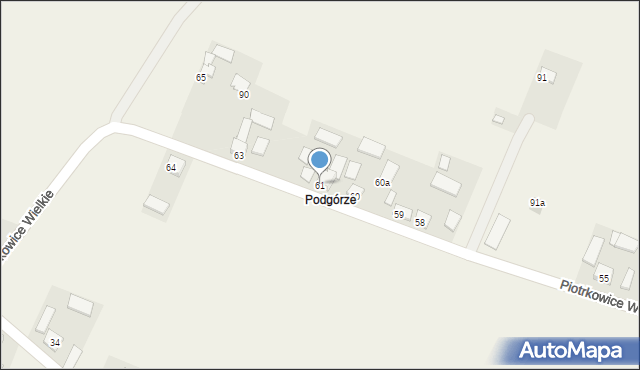 Piotrkowice Wielkie, Piotrkowice Wielkie, 61, mapa Piotrkowice Wielkie