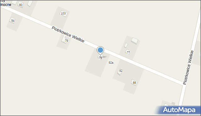 Piotrkowice Wielkie, Piotrkowice Wielkie, 78, mapa Piotrkowice Wielkie