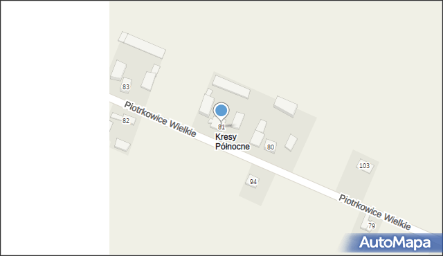 Piotrkowice Wielkie, Piotrkowice Wielkie, 81, mapa Piotrkowice Wielkie
