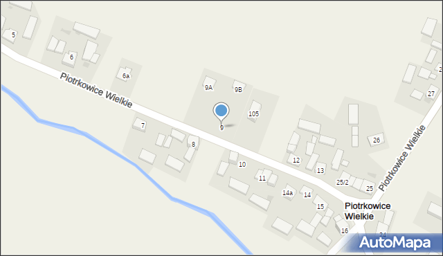Piotrkowice Wielkie, Piotrkowice Wielkie, 9, mapa Piotrkowice Wielkie
