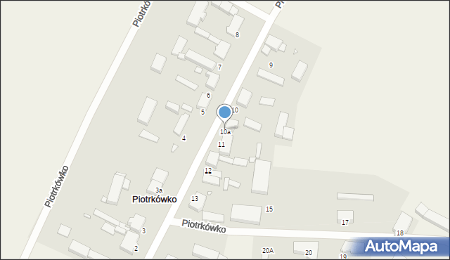 Piotrkówko, Piotrkówko, 10a, mapa Piotrkówko