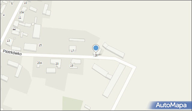 Piotrkówko, Piotrkówko, 18, mapa Piotrkówko