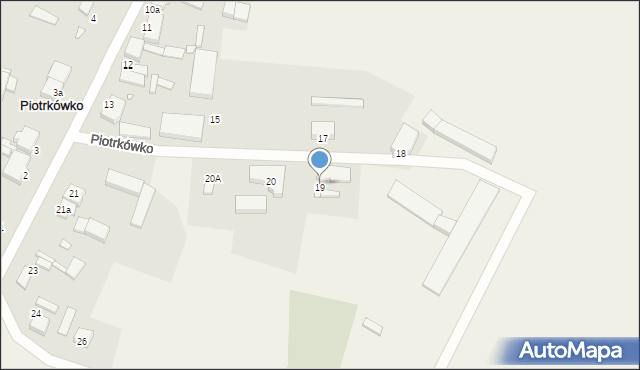 Piotrkówko, Piotrkówko, 19, mapa Piotrkówko