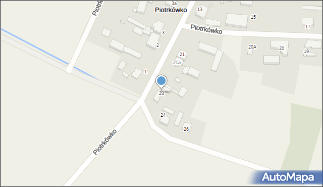 Piotrkówko, Piotrkówko, 23, mapa Piotrkówko