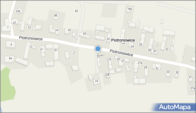 Piotroniowice, Piotroniowice, 21, mapa Piotroniowice