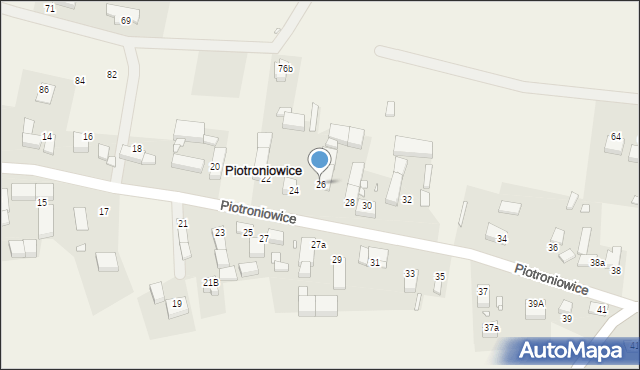 Piotroniowice, Piotroniowice, 26, mapa Piotroniowice