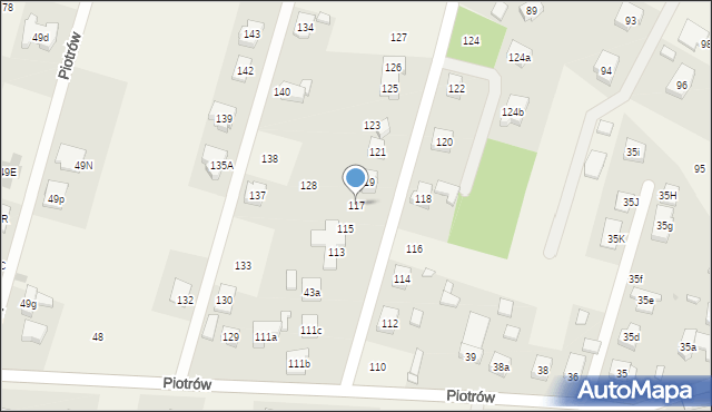Piotrów, Piotrów, 117, mapa Piotrów