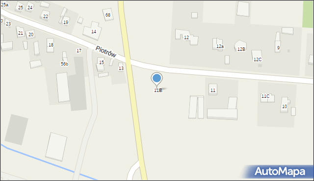 Piotrów, Piotrów, 11B, mapa Piotrów