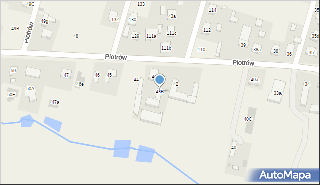 Piotrów, Piotrów, 43B, mapa Piotrów