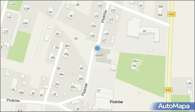 Piotrów, Piotrów, 67A, mapa Piotrów