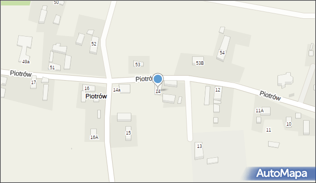Piotrów, Piotrów, 14, mapa Piotrów