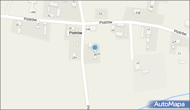 Piotrów, Piotrów, 15, mapa Piotrów
