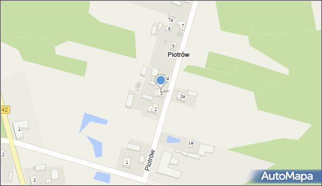 Piotrów, Piotrów, 3, mapa Piotrów
