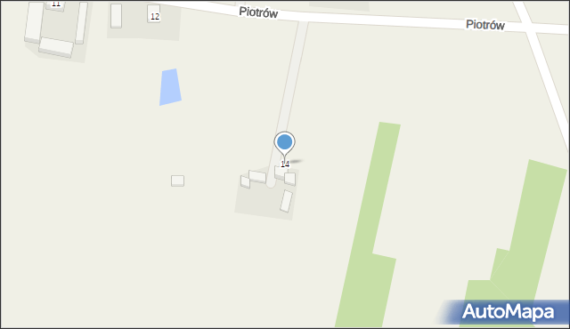 Piotrów, Piotrów, 14, mapa Piotrów
