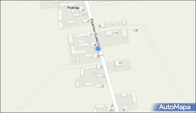 Piotrów-Gułaczów, Piotrów-Gułaczów, 19, mapa Piotrów-Gułaczów