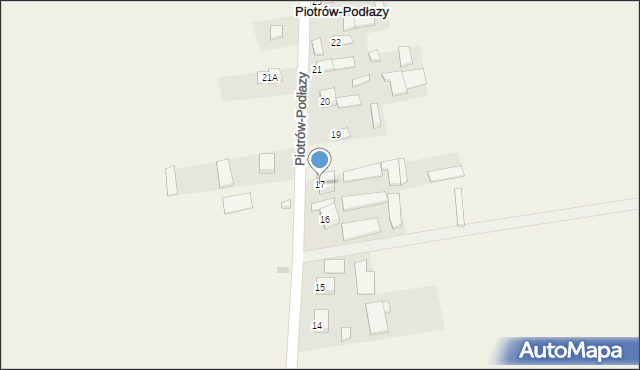 Piotrów-Podłazy, Piotrów-Podłazy, 17, mapa Piotrów-Podłazy