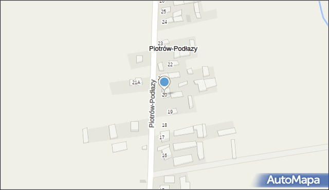 Piotrów-Podłazy, Piotrów-Podłazy, 20, mapa Piotrów-Podłazy