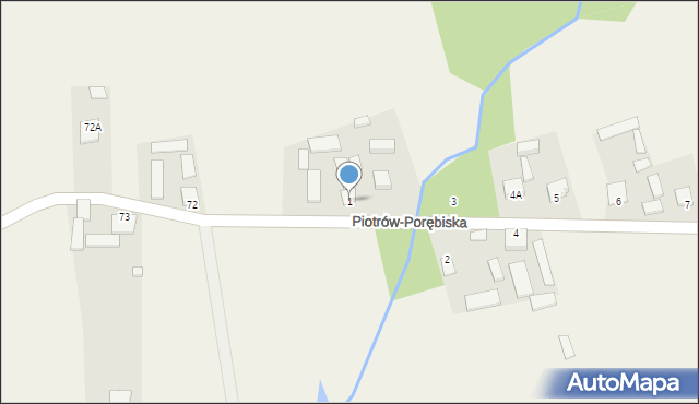 Piotrów-Porębiska, Piotrów-Porębiska, 1, mapa Piotrów-Porębiska