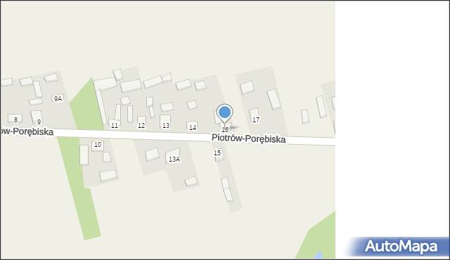 Piotrów-Porębiska, Piotrów-Porębiska, 16, mapa Piotrów-Porębiska