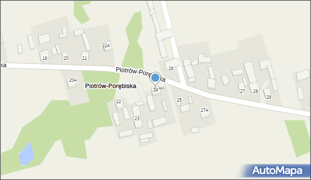 Piotrów-Porębiska, Piotrów-Porębiska, 24, mapa Piotrów-Porębiska