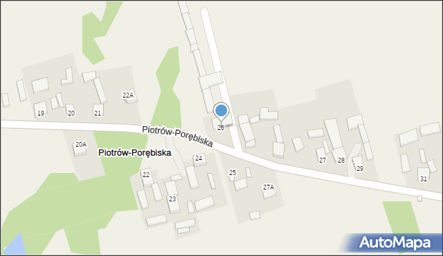 Piotrów-Porębiska, Piotrów-Porębiska, 26, mapa Piotrów-Porębiska