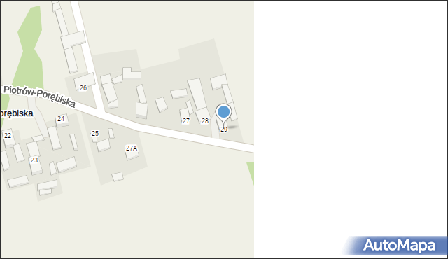 Piotrów-Porębiska, Piotrów-Porębiska, 29, mapa Piotrów-Porębiska