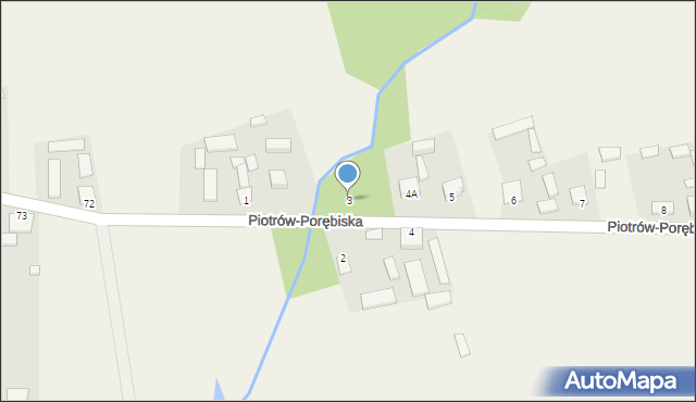 Piotrów-Porębiska, Piotrów-Porębiska, 3, mapa Piotrów-Porębiska
