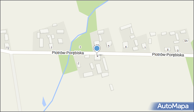 Piotrów-Porębiska, Piotrów-Porębiska, 4, mapa Piotrów-Porębiska