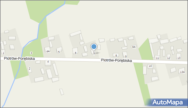Piotrów-Porębiska, Piotrów-Porębiska, 7, mapa Piotrów-Porębiska