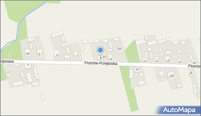 Piotrów-Porębiska, Piotrów-Porębiska, 8, mapa Piotrów-Porębiska