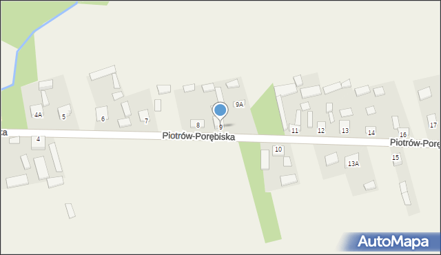 Piotrów-Porębiska, Piotrów-Porębiska, 9, mapa Piotrów-Porębiska