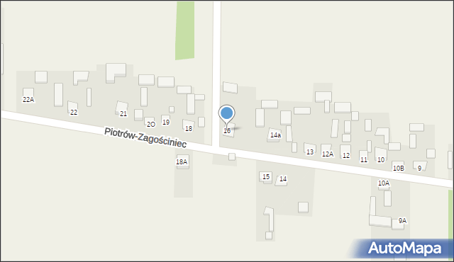 Piotrów-Zagościniec, Piotrów-Zagościniec, 16, mapa Piotrów-Zagościniec