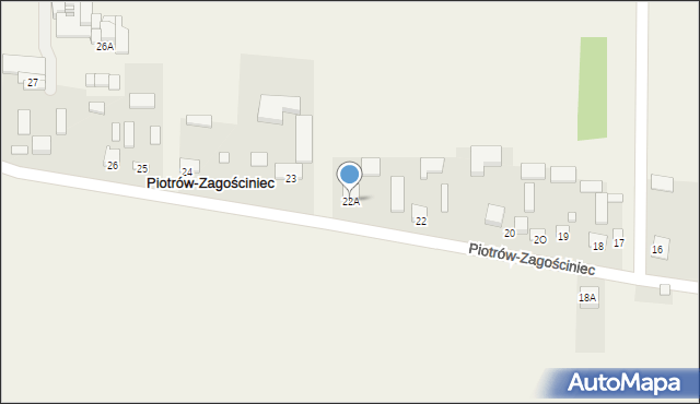 Piotrów-Zagościniec, Piotrów-Zagościniec, 22A, mapa Piotrów-Zagościniec