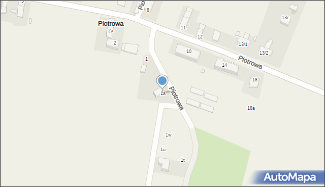 Piotrowa, Piotrowa, 1a, mapa Piotrowa