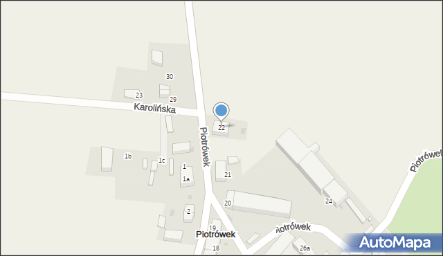 Piotrówek, Piotrówek, 22, mapa Piotrówek