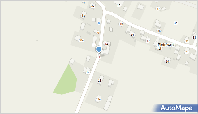 Piotrówek, Piotrówek, 11, mapa Piotrówek