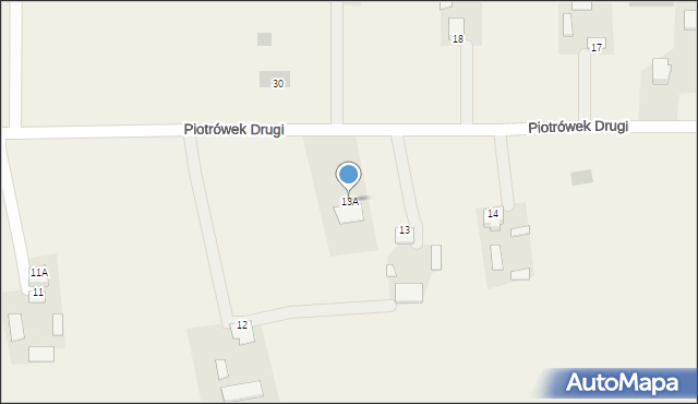 Piotrówek Drugi, Piotrówek Drugi, 13A, mapa Piotrówek Drugi