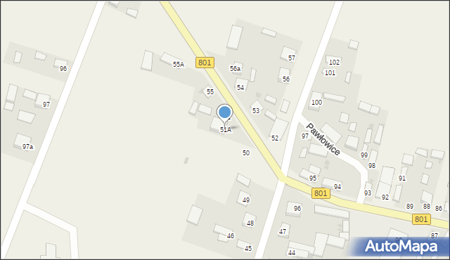Piotrowice, Piotrowice, 51A, mapa Piotrowice