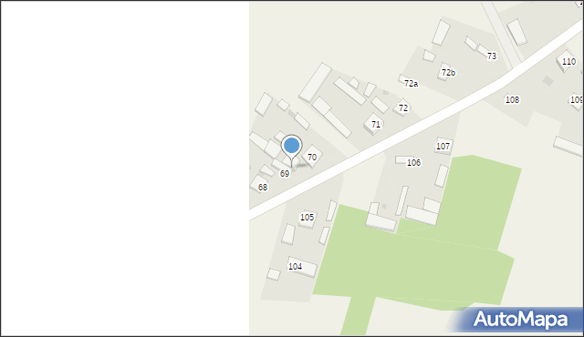 Piotrowice, Piotrowice, 69A, mapa Piotrowice