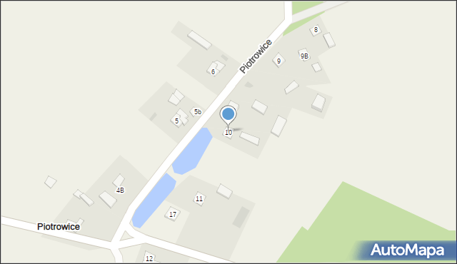 Piotrowice, Piotrowice, 10, mapa Piotrowice