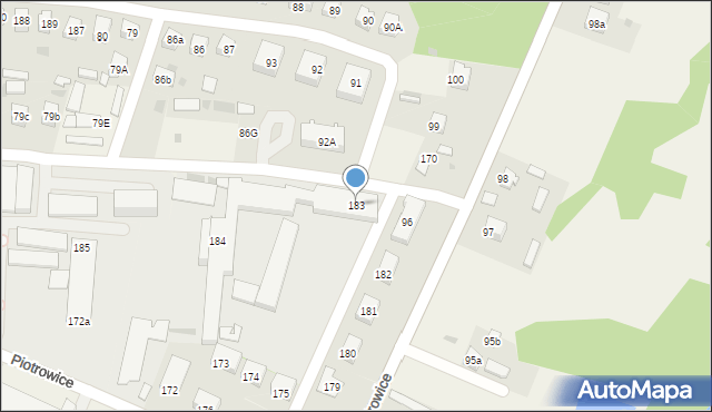 Piotrowice, Piotrowice, 183, mapa Piotrowice