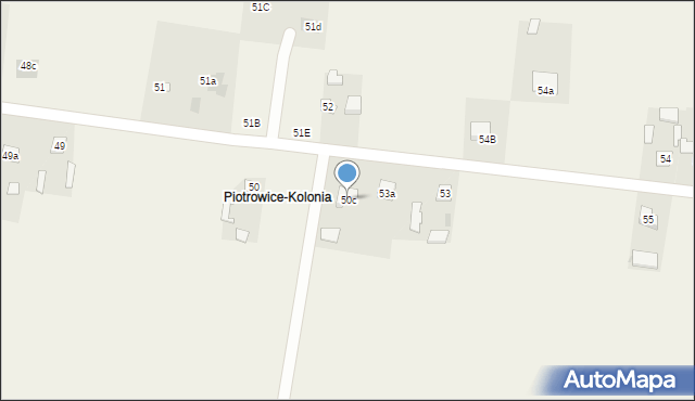 Piotrowice, Piotrowice, 50c, mapa Piotrowice