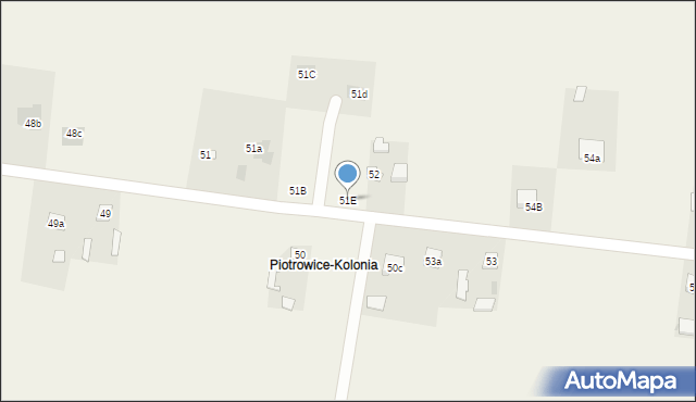 Piotrowice, Piotrowice, 51E, mapa Piotrowice