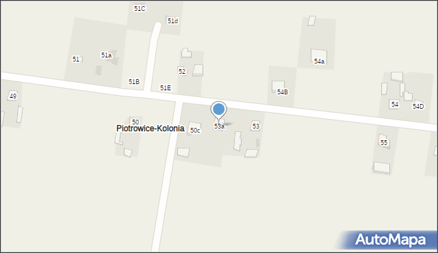 Piotrowice, Piotrowice, 53a, mapa Piotrowice