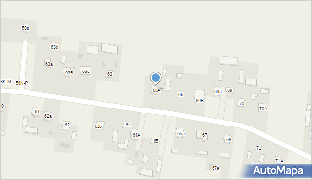 Piotrowice, Piotrowice, 66A, mapa Piotrowice