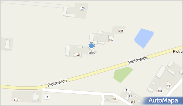 Piotrowice, Piotrowice, 168A, mapa Piotrowice