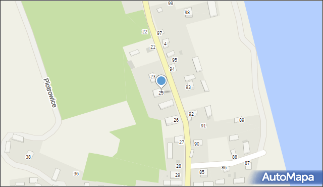 Piotrowice, Piotrowice, 25, mapa Piotrowice